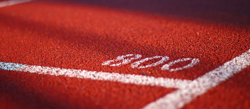 Lines on a running track