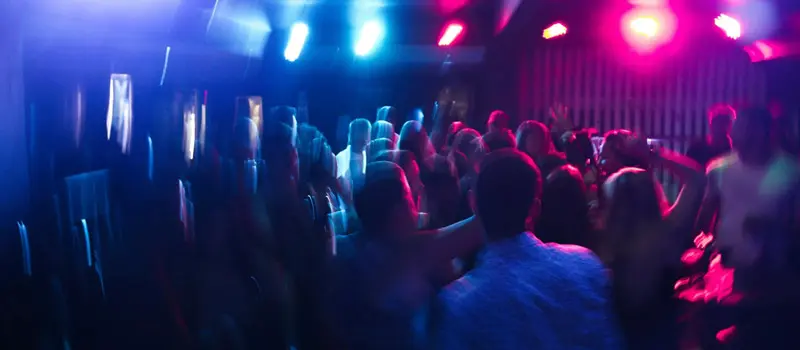 People dancing in a nightclub