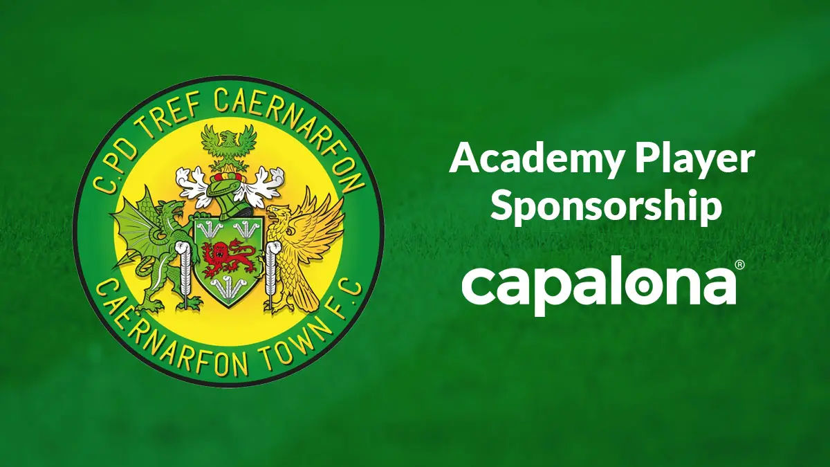 Capalona teams up with Caernarfon Town FC in Academy player sponsorship deal image