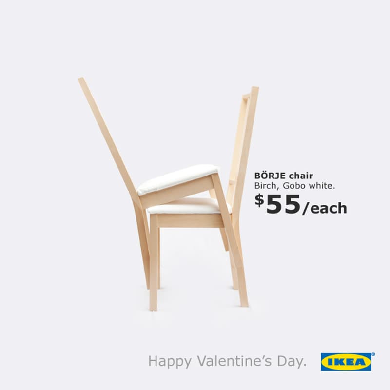 IKEA funny Valentine's day campaign